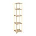Floor shelf wooden - plastic color natural - beige 28x25x137cm.