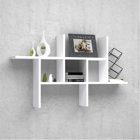 Ραφιέρα τοίχου Alize Megapap χρώμα λευκό 100x17x60εκ.
