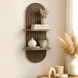 Artwill Megapap MDF wall shelf in wenge 26x13x70cm. Artwill Megapap MDF wall shelf in wenge 26x13x70cm.
