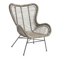 CHAIR SEAT RATTAN WITH IRON FRAME 74x50X85CM