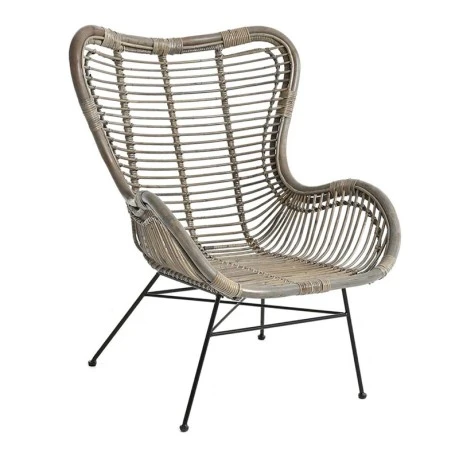 CHAIR SEAT RATTAN WITH IRON FRAME 74x50X85CM