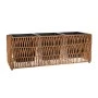 RATTAN RECTANGULAR PLANTER WITH 3 CASES 78,5X30X29CM