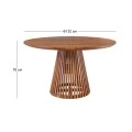 RIM Round Dining Table D130x76cm Solid Wood Acacia Natural Finish