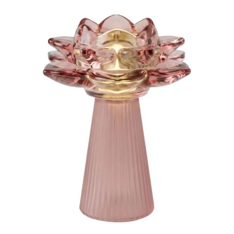 PINK LED TABLE LAMP IN THE SHAPE OF A FLOWER 15X13X20CM BATTERY OPPERATED