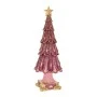 PINK RESIN CHRISTMAS TREE WITH GOLD STAR AND DETAILS 13X12,5X36,5CM