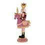 XMAS PINK RESIN NUTCRACKET RIDING A HORSE 19,5X9,5X33CM