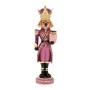 XMAS PINK RESIN DOG NUTCRACKER 11,5X11X37CM