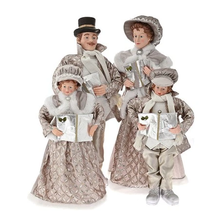 CHAMPANGE  CHRISTMAS CAROLING FAMILY 95CM SET 4