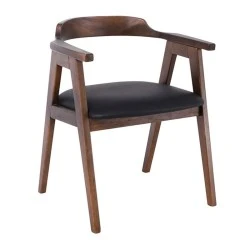 SELVA Armchair Walnut, Pu Black SELVA Armchair Walnut, Pu Black