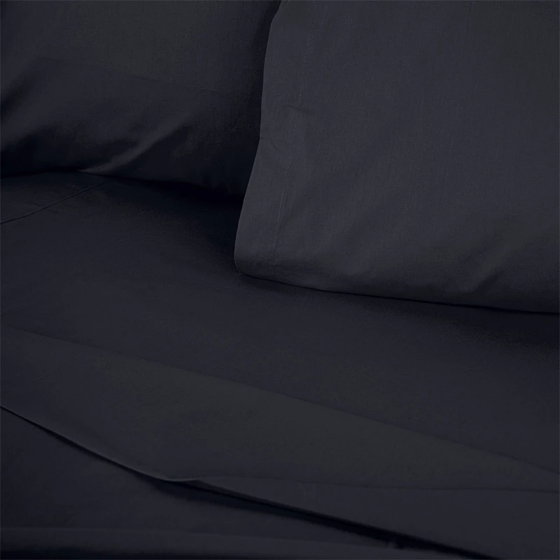 Tonne single flat sheet in black color (180x240)