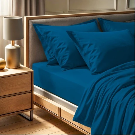 Σεντόνι Tonne Cotton Box Μονό (180x240) χρώμα πετρόλ