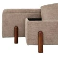 ELEPHANT LENGTHY STOOL ON WOODEN LEGS AND INSIDE STORAGE D110X43X46CM D90X37X40CM