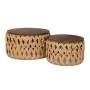 SET 2 KNITTED ROPE STOOL 70X39 55X30CM