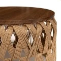 SET 2 KNITTED ROPE STOOL 70X39 55X30CM