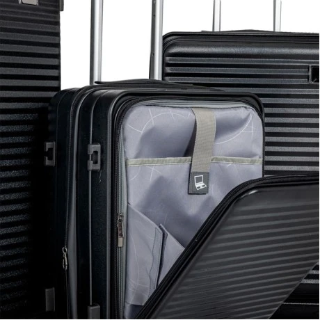 SET 3 WHITE SUITCASE WITH WHEELS 50 61 71CM