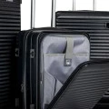 SET 3 BLACK SUITCASE WITH WHEELS 50 61 71CM