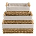 SET 3 RECTANGLE ROPE BASKET 36X23X14  31X18X12  26X15X10CM