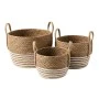 SET 3 NATURAL ROPE BASKET 31X25 27X22 24X18CM