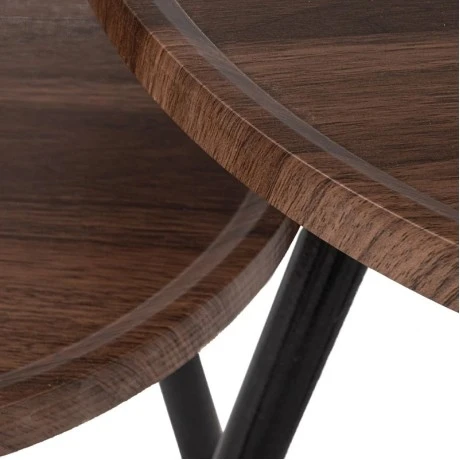 ΣΕΤ 3 ΤΡΑΠΕΖΑΚΙΑ ΚΑΦΕ ΣΤΡΟΓΓΥΛΑ MDF Φ50Χ53 Φ40Χ43 Φ30Χ33ΕΚ