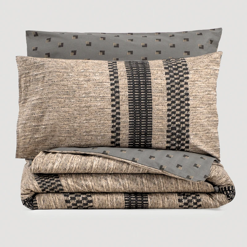 Arlo Duvet cover set 4 pcs Double 200x220  brown color