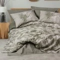 Frond Duvet cover set 4 pcs Double 200x220  khaki color