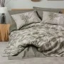 Frond Duvet cover set 4 pcs Double 200x220  khaki color