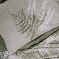 Frond Duvet cover set 4 pcs Double 200x220  khaki color