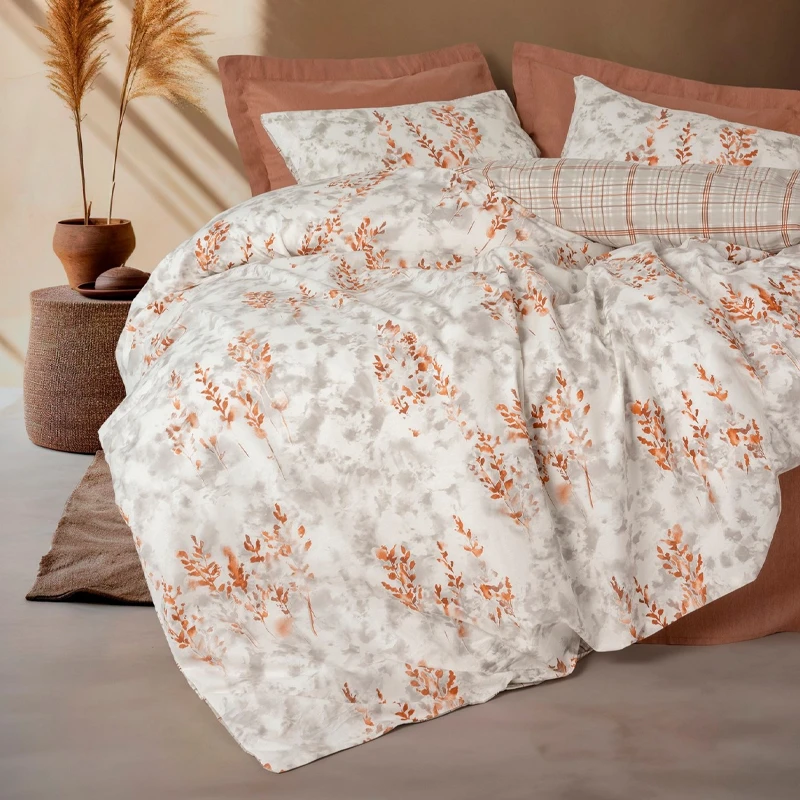 Lamina Duvet cover set 4 pcs Double 200x220  cinnamon color