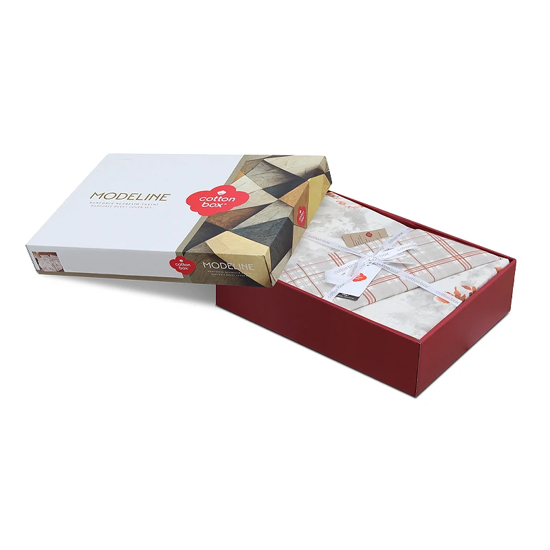Lamina Duvet cover set 4 pcs Double 200x220  cinnamon color