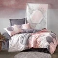 Leron Duvet cover set 4 pcs Double 200x220 grey color