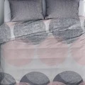 Leron Duvet cover set 4 pcs Double 200x220 grey color