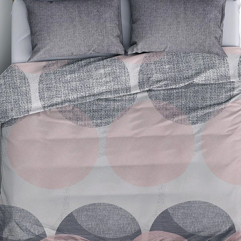 Leron Duvet cover set 4 pcs Double 200x220 grey color