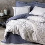 Nitsa Duvet cover set 3 pcs Single 160x220  blue - grey color