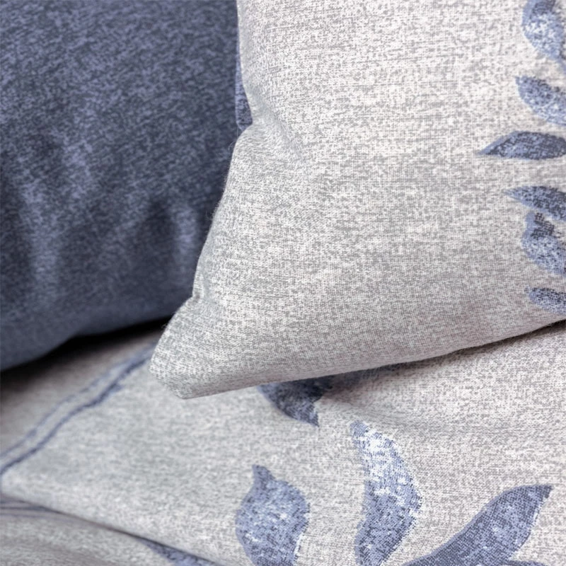 Nitsa Duvet cover set 3 pcs Single 160x220  blue - grey color