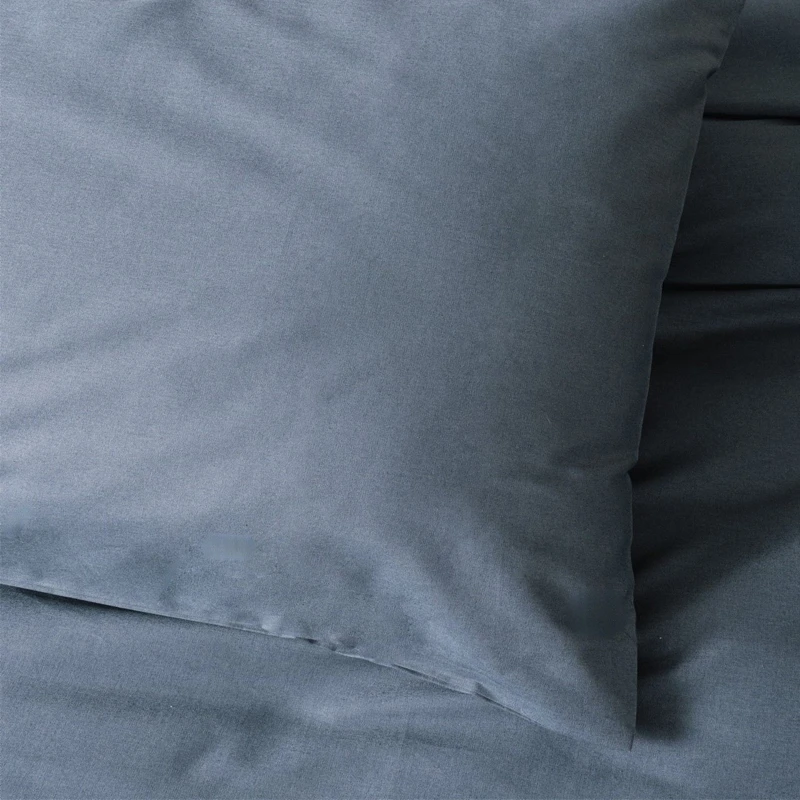 Σετ παπλωματοθήκη Plain Cotton Box 4 τμχ Διπλή (200x220) χρώμα ανθρακί