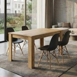 Dining room set 5pcs Darlen - Nova Megapap sapphire oak color - black 125x72x74cm. Dining room set 5pcs Darlen - Nova Megapap sapphire oak color - black 125x72x74cm.