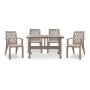 Garden dining set Callan Megapap 5pcs polypropylene table 120x70 - armchair in cappuccino color