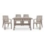 Garden dining set Callan Megapap 5pcs polypropylene table 140x80 - armchair in cappuccino color