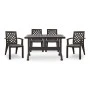 Garden dining set Callan Megapap 5pcs polypropylene table 140x80 - armchair in brown color