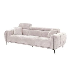 SEVILLE 3-Seater Sofa Teddy Beige Fabric SEVILLE 3-Seater Sofa Teddy Beige Fabric