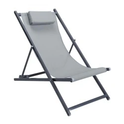 DECK Lounger Steel Anthracite/Textilene Grey DECK Lounger Steel Anthracite/Textilene Grey