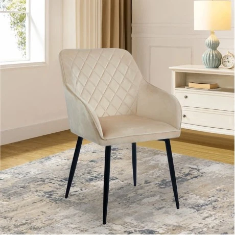 SIENA BEIGE VELVET ΥΦΑΣΜΑ ΠΟΛΥΘΡΟΝΑ ΜΕΤΑΛΛΙΚΗ