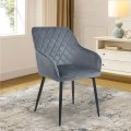 SIENA GREY VELVET ΥΦΑΣΜΑ ΠΟΛΥΘΡΟΝΑ ΜΕΤΑΛΛΙΚΗ