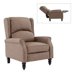 Πολυθρόνα relax - Μπερζέρα Simple ύφασμα χρώμα antique καφέ 72x84x97εκ. Πολυθρόνα relax - Μπερζέρα Simple ύφασμα χρώμα antique καφέ 72x84x97εκ.