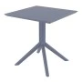 ΣΚΑΙ ΤΡΑΠΕΖΙ 80X80X74εκ. DARK GREY ΠΟΛ/ΝΙΟΥ - 20.0245