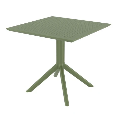 ΣΚΑΙ ΤΡΑΠΕΖΙ 80X80X74εκ. OLIVE GREEN ΠΟΛ/ΝΙΟΥ - 20.0248