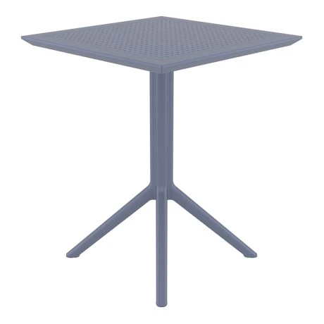 ΣΚΑΙ ΤΡΑΠΕΖΙ ΠΤΥΣ/ΝΟ 60Χ60X74εκ. DARK GREY ΠΟΛ/ΝΙΟΥ - 20.0282