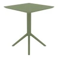 ΣΚΑΙ ΤΡΑΠΕΖΙ ΠΤΥΣ/ΝΟ 60Χ60X74εκ. OLIVE GREEN ΠΟΛ/ΝΙΟΥ - 20.0291