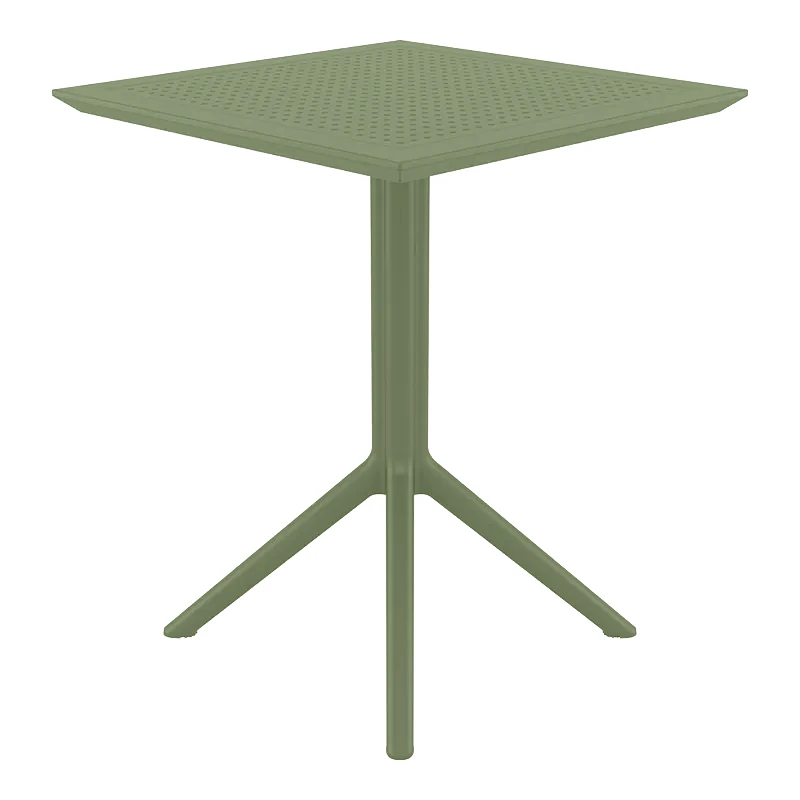 ΣΚΑΙ ΤΡΑΠΕΖΙ ΠΤΥΣ/ΝΟ 60Χ60X74εκ. OLIVE GREEN ΠΟΛ/ΝΙΟΥ - 20.0291
