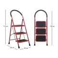 Step stool metal 3 steps 64cm.